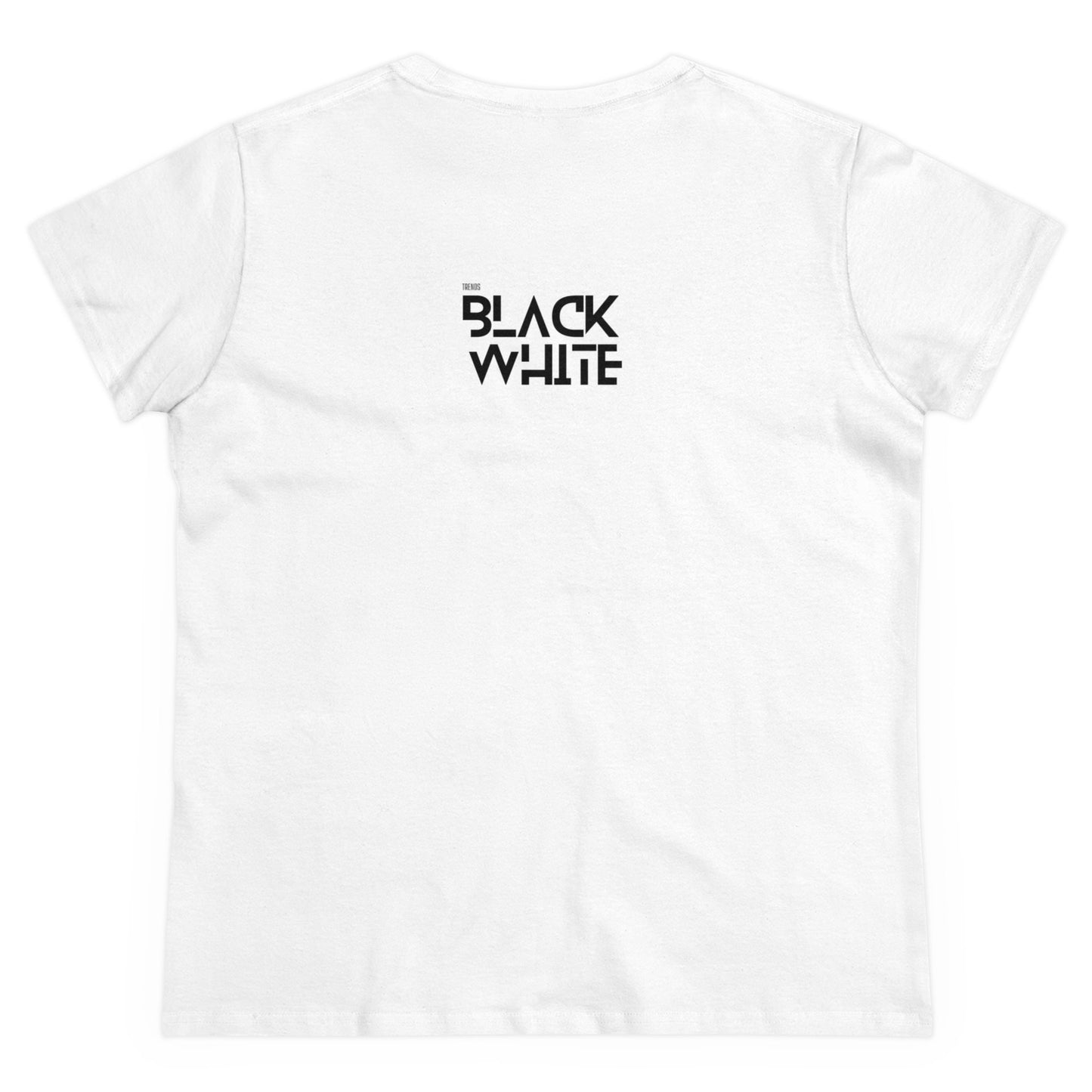 Black White Trends Women's Midweight Cotton Tee