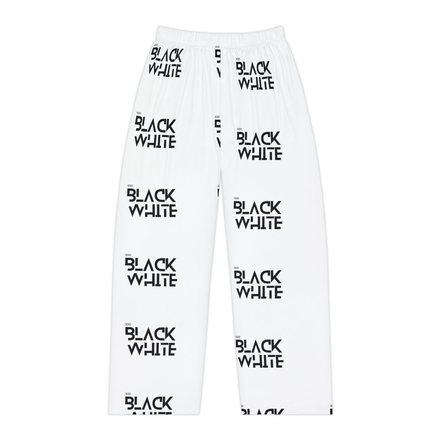 Black White Trends Women's Pajama Pants (AOP)