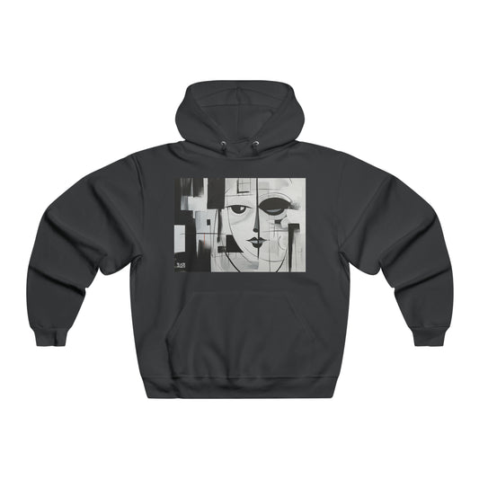 Abstract Emotions - Men's Black White Trends Hooded Sweatshirt