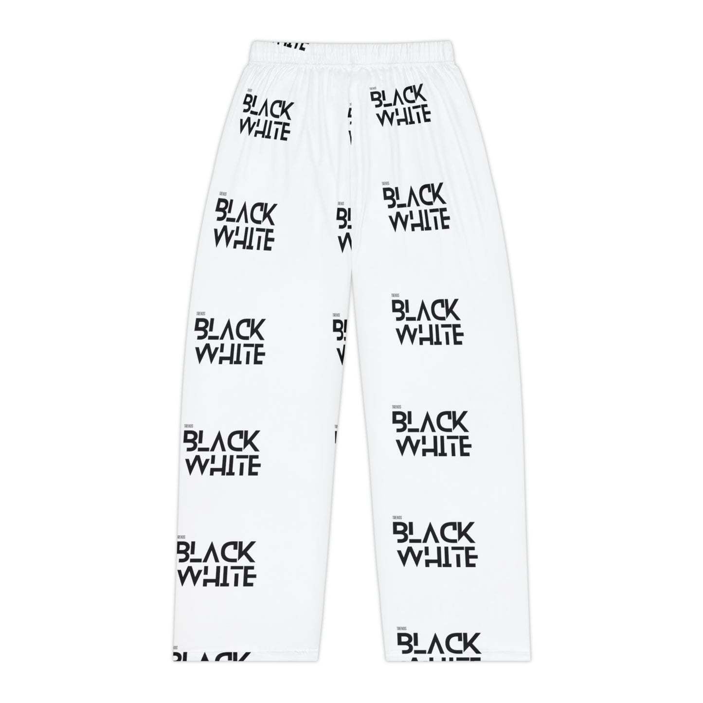 Black White Trends Women's Pajama Pants (AOP)