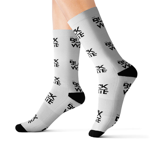 Black White Trends Socks