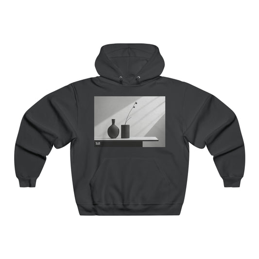Minimalist Still Life - Men's Black White Trends Hooded Sweatshirt
