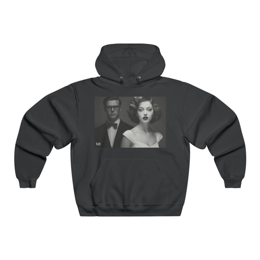 Vintage Portraits - Men's Black White Trends Hooded Sweatshirt