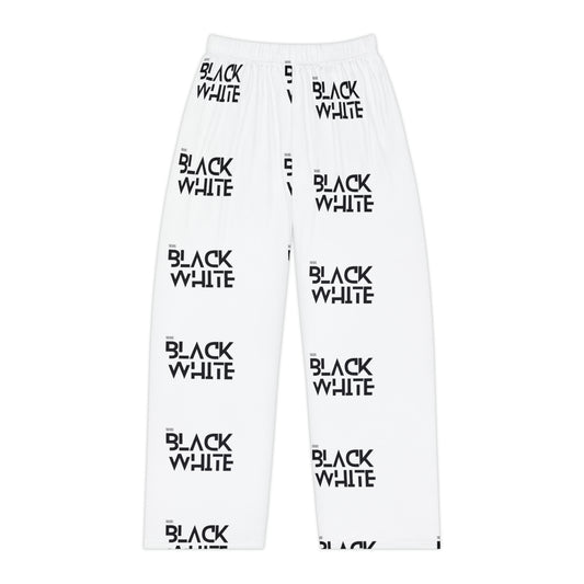 Black White Trends Women's Pajama Pants (AOP)