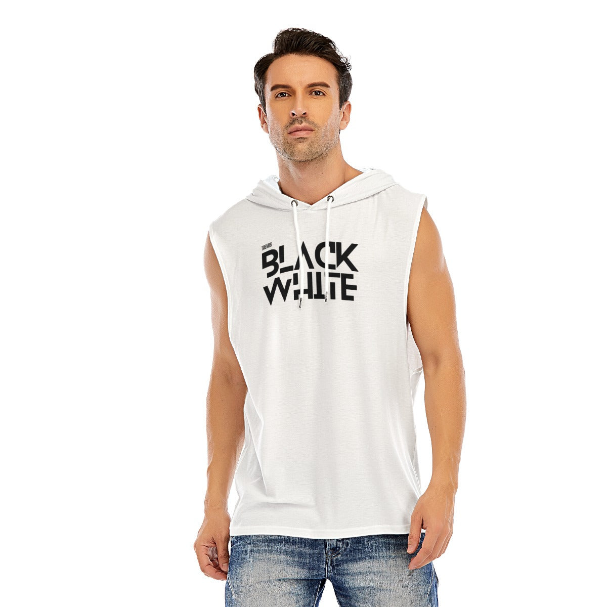 All-Over Print Men’s Sleeveless Pullover Hoodie